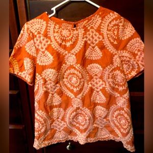 Women’s unmarked blouse. No tag. Size generous small. Anthropologie Eri&Ali